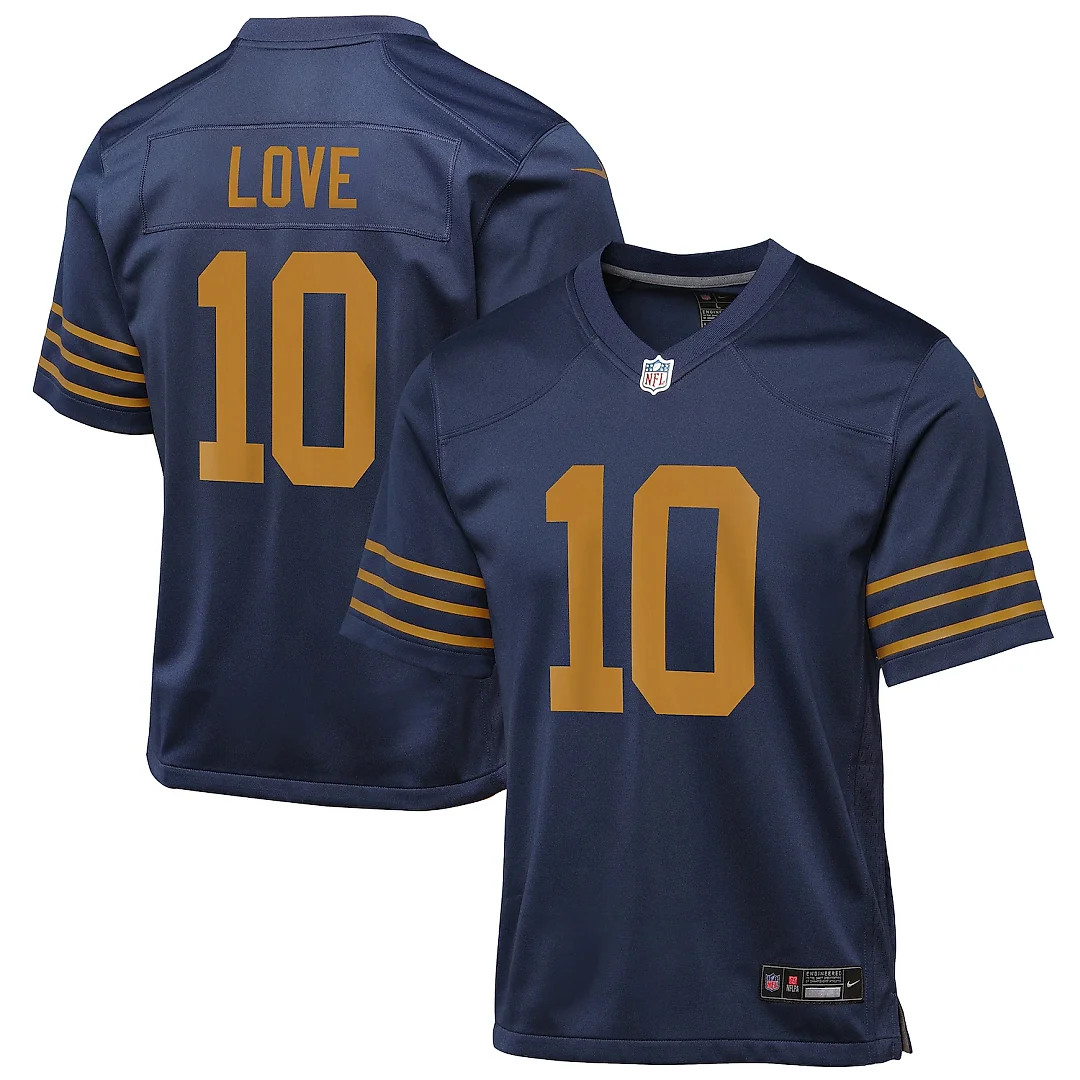 Zennovawear Jordan Love Green Bay Packers Youth The 1923 Classic Game Jersey - Navy