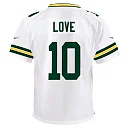 Zennovawear Jordan Love Green Bay Packers Youth Game Jersey - White