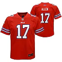 Zennovawear Josh Allen Buffalo Bills Youth Game Jersey - Red