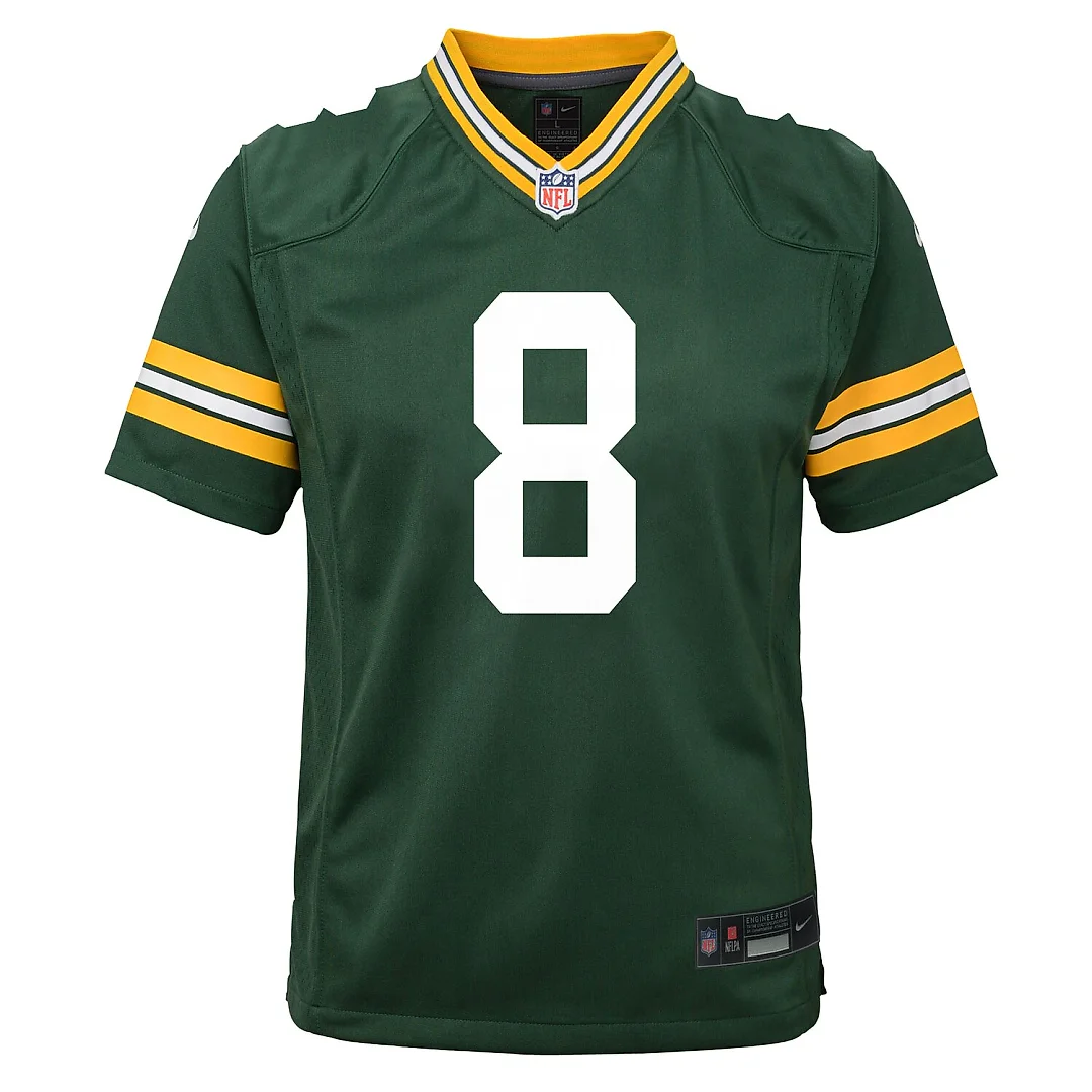 Zennovawear Josh Jacobs Green Bay Packers Youth Team Game Jersey - Green