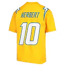 Zennovawear Justin Herbert Los Angeles Chargers Youth Inverted Team Game Jersey - Gold
