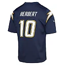 Zennovawear Justin Herbert Los Angeles Chargers Youth Alternate Super Chargers Game Player Jersey - Navy