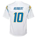 Zennovawear Justin Herbert Los Angeles Chargers Youth Game Jersey - White