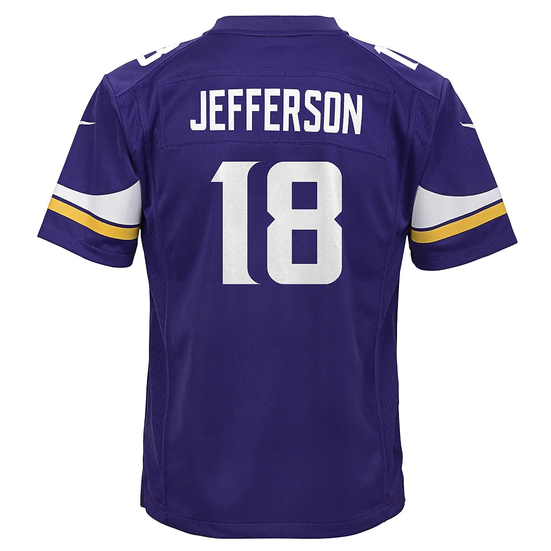 Zennovawear Justin Jefferson Minnesota Vikings Youth Game Jersey - Purple