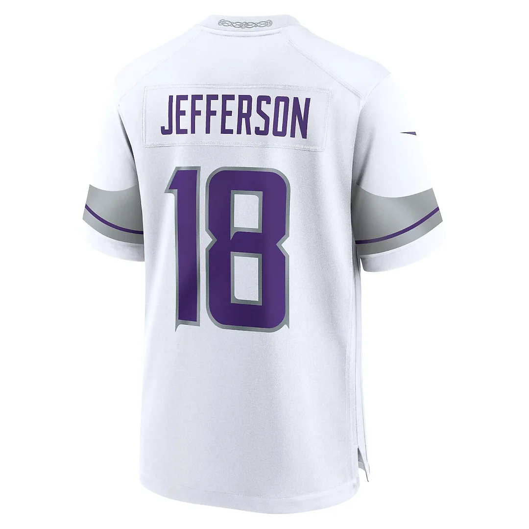 Zennovawear Justin Jefferson Minnesota Vikings Youth Game Jersey - White