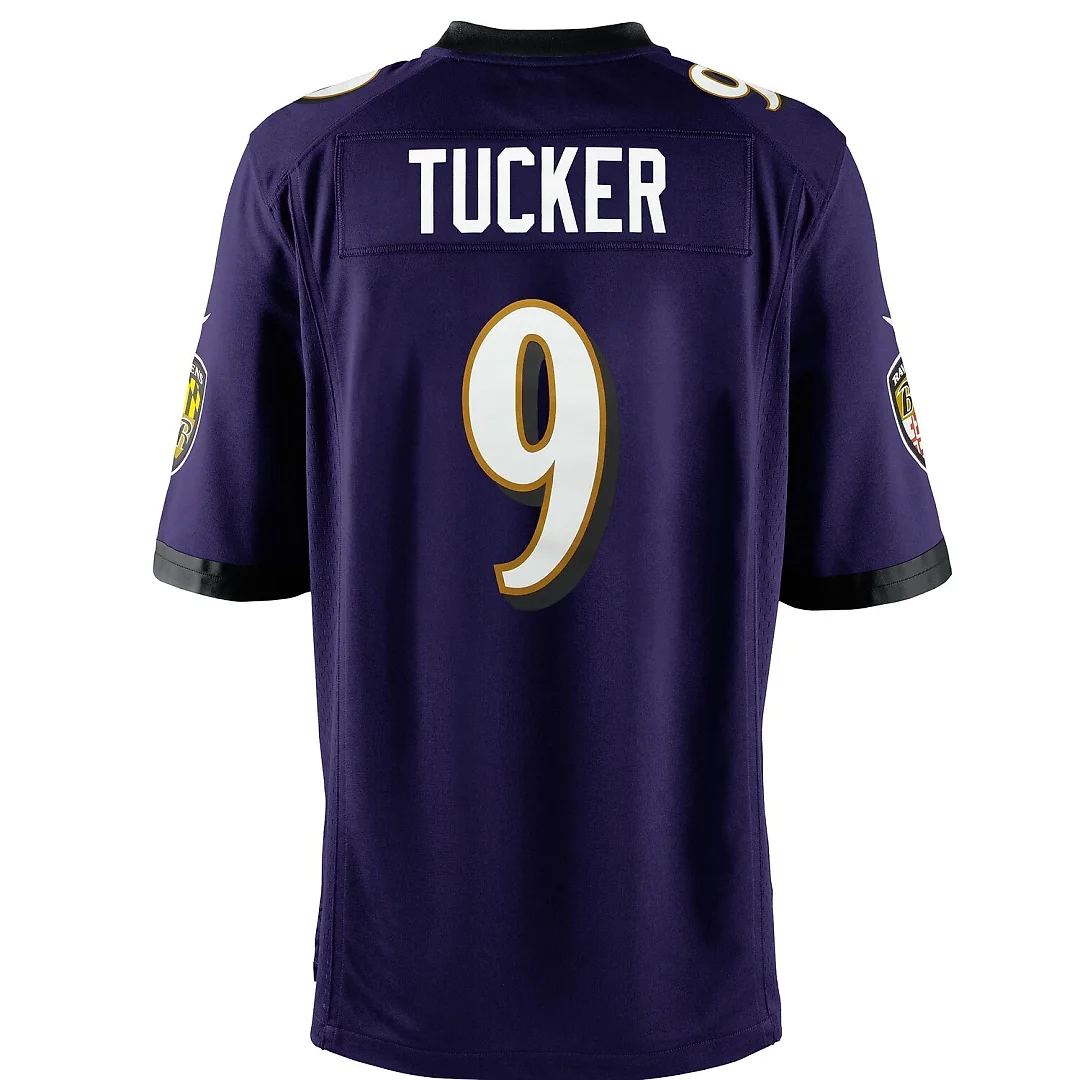 Zennovawear Justin Tucker Baltimore Ravens Youth Game Jersey - Purple
