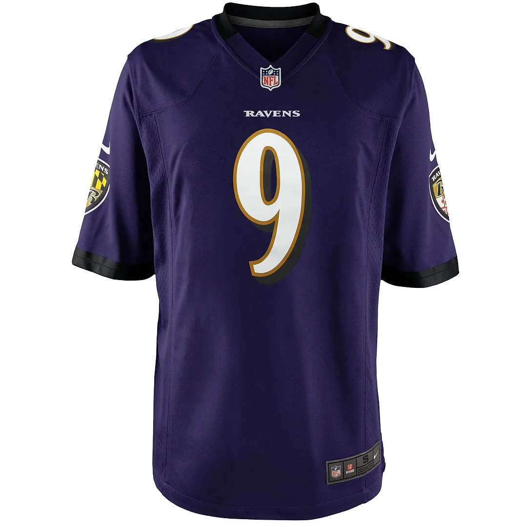 Zennovawear Justin Tucker Baltimore Ravens Youth Game Jersey - Purple