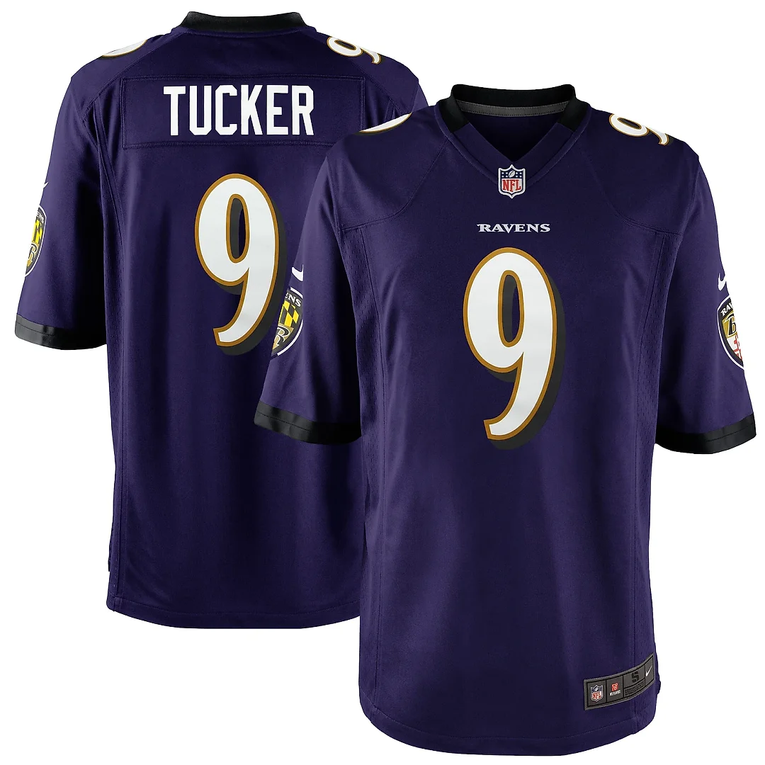 Zennovawear Justin Tucker Baltimore Ravens Youth Game Jersey - Purple