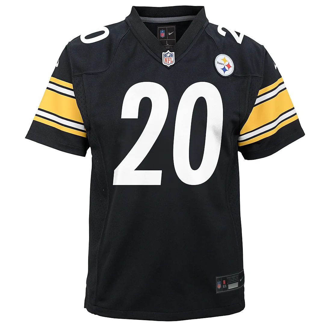 Zennovawear Kaleb Johnson Pittsburgh Steelers Youth Team Game Jersey - Black
