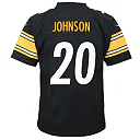 Zennovawear Kaleb Johnson Pittsburgh Steelers Youth Team Game Jersey - Black