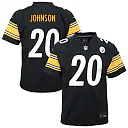 Zennovawear Kaleb Johnson Pittsburgh Steelers Youth Team Game Jersey - Black
