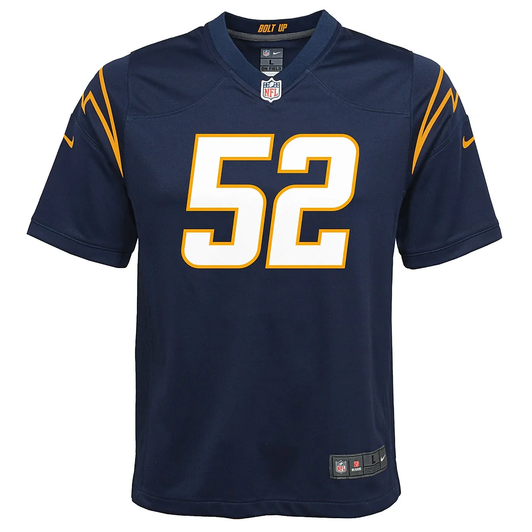 Zennovawear Khalil Mack Los Angeles Chargers Youth Game Jersey - Navy