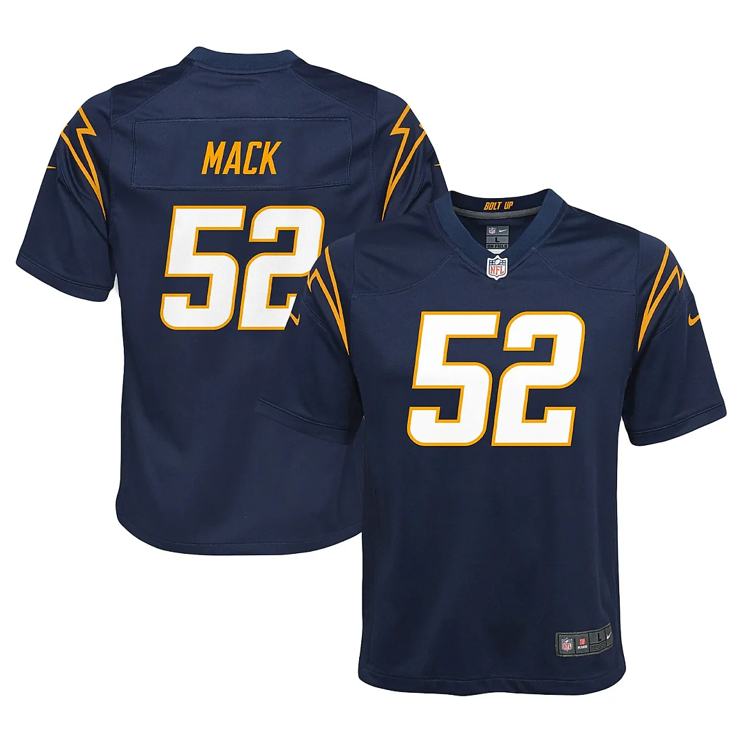 Zennovawear Khalil Mack Los Angeles Chargers Youth Game Jersey - Navy