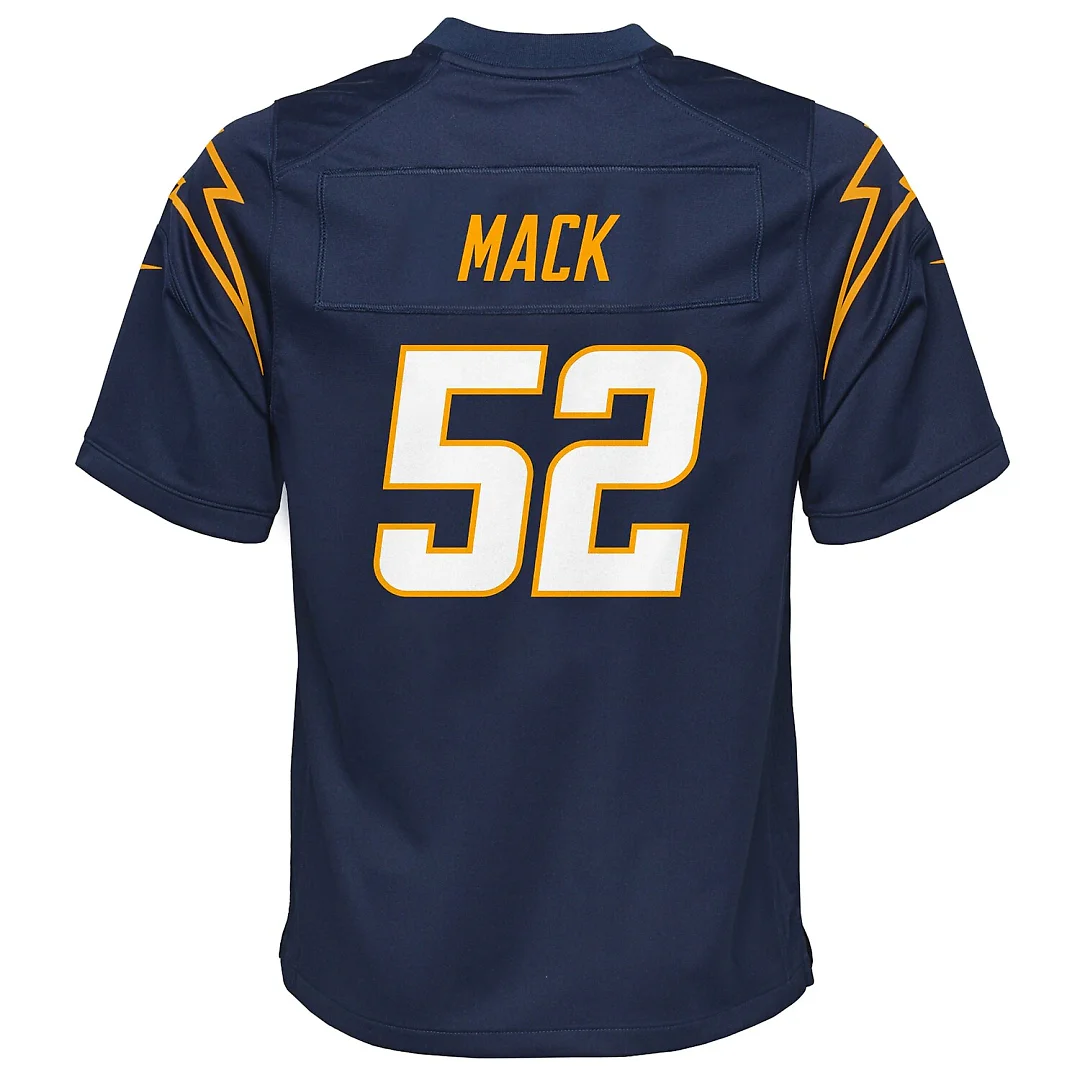 Zennovawear Khalil Mack Los Angeles Chargers Youth Game Jersey - Navy