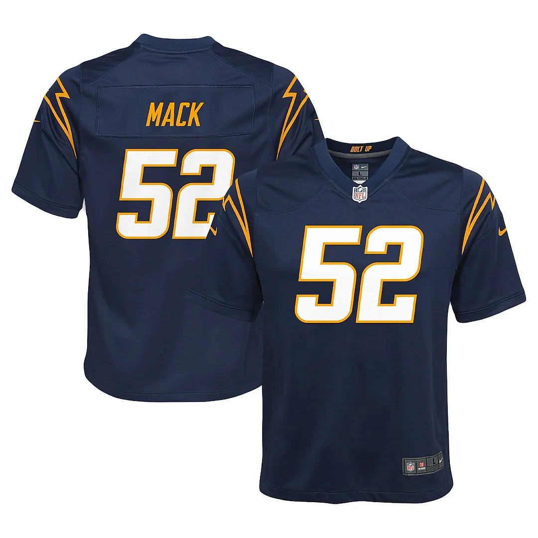 Zennovawear Khalil Mack Los Angeles Chargers Youth Game Jersey - Navy