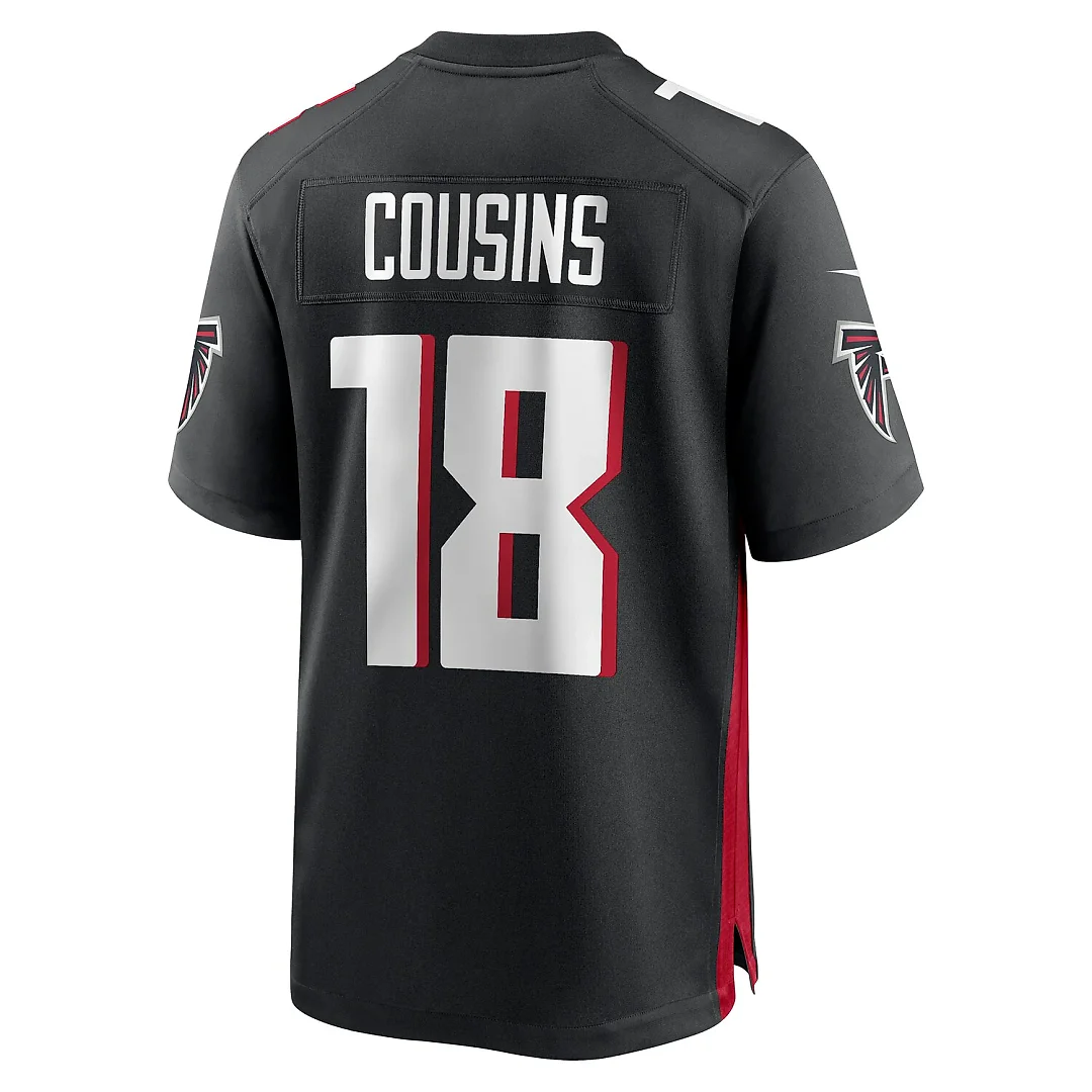 Zennovawear Kirk Cousins Atlanta Falcons Youth Game Jersey - Black