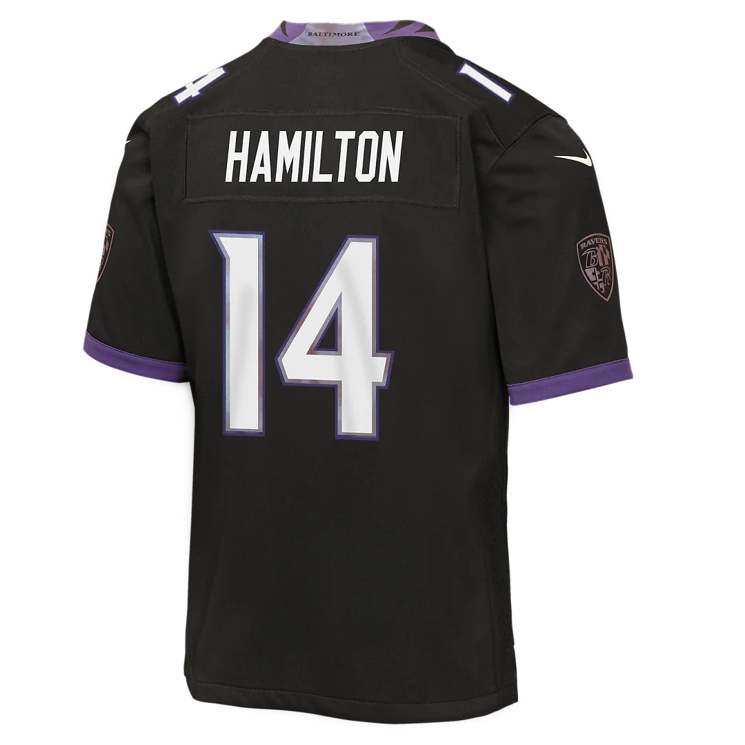 Zennovawear Kyle Hamilton Baltimore Ravens Youth Alternate Game Jersey - Black
