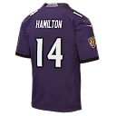Zennovawear Kyle Hamilton Baltimore Ravens Youth Team Game Jersey - Purple