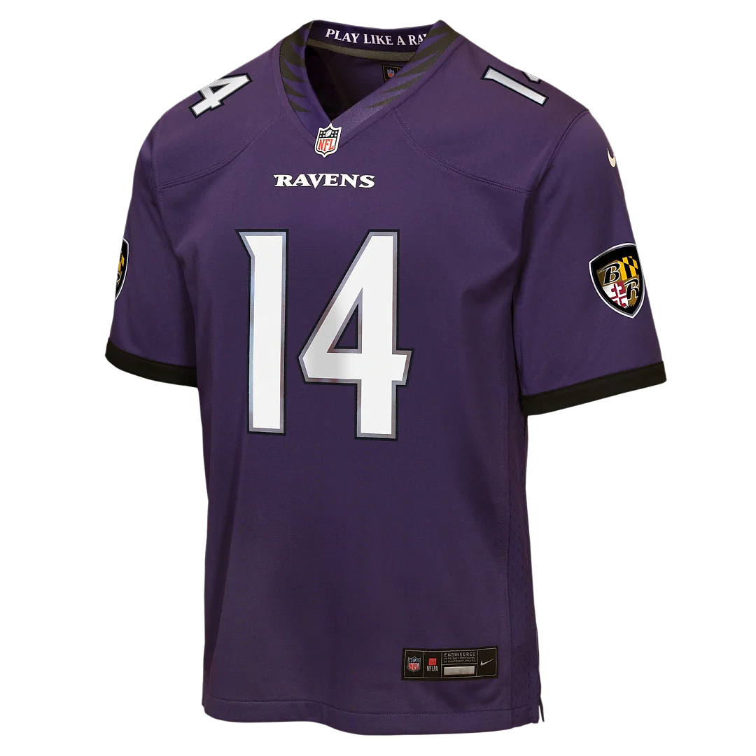Zennovawear Kyle Hamilton Baltimore Ravens Youth Team Game Jersey - Purple