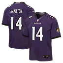 Zennovawear Kyle Hamilton Baltimore Ravens Youth Team Game Jersey - Purple