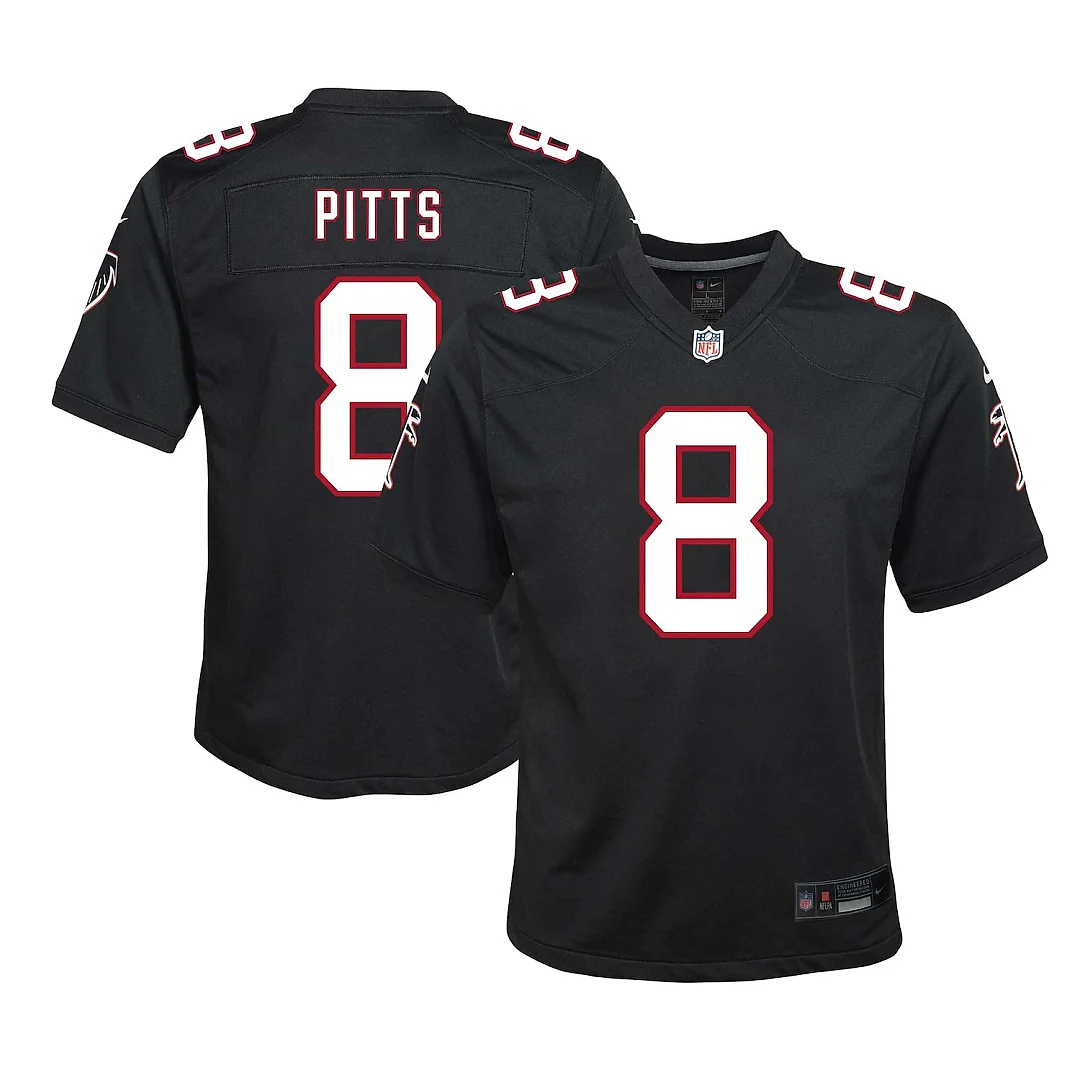 Zennovawear Kyle Pitts Sr. Atlanta Falcons Youth Game Jersey - Black