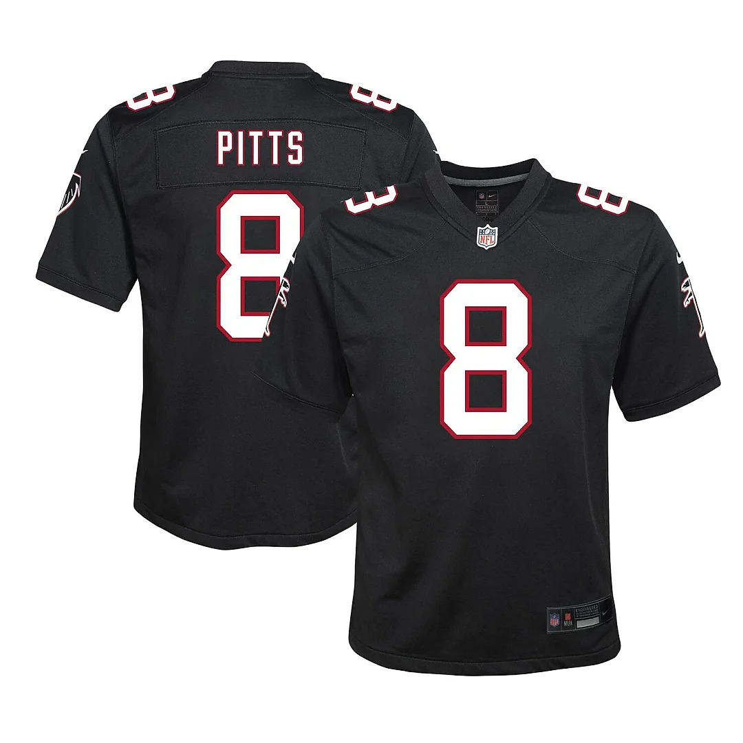 Zennovawear Kyle Pitts Sr. Atlanta Falcons Youth Game Jersey - Black