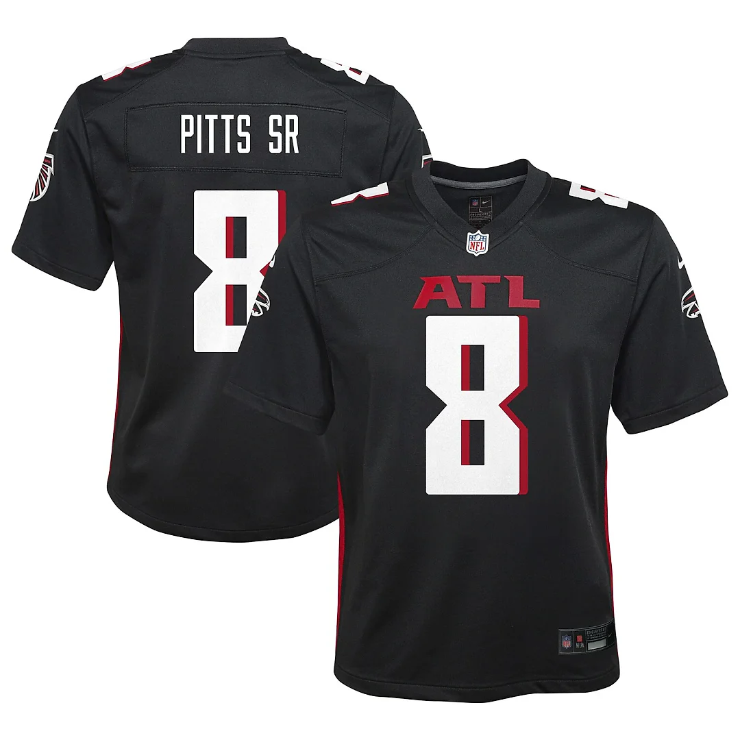 Zennovawear Kyle Pitts Sr. Atlanta Falcons Youth Game Jersey - Black