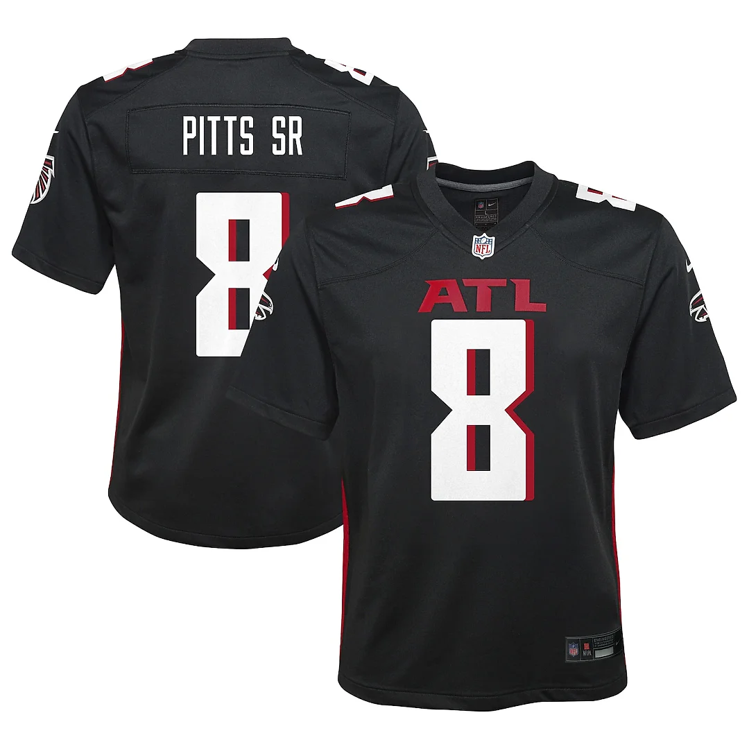 Zennovawear Kyle Pitts Sr. Atlanta Falcons Youth Game Jersey - Black