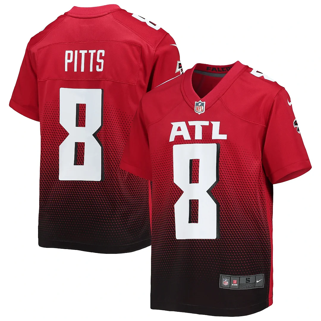 Zennovawear Kyle Pitts Sr. Atlanta Falcons Youth Game Jersey - Red