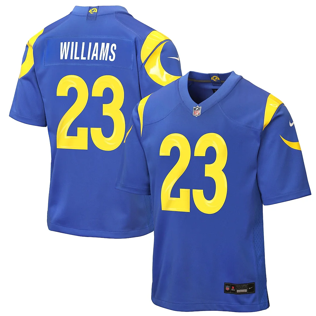 Zennovawear Kyren Williams Los Angeles Rams Youth Game Jersey - Royal