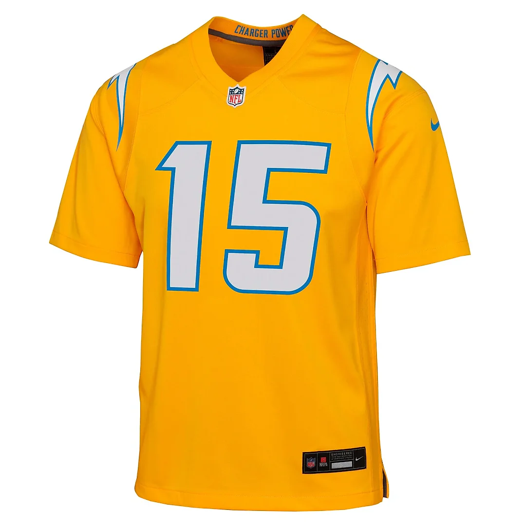 Zennovawear Ladd McConkey Los Angeles Chargers Youth Alternate Charger Power Game Player Jersey - Gold
