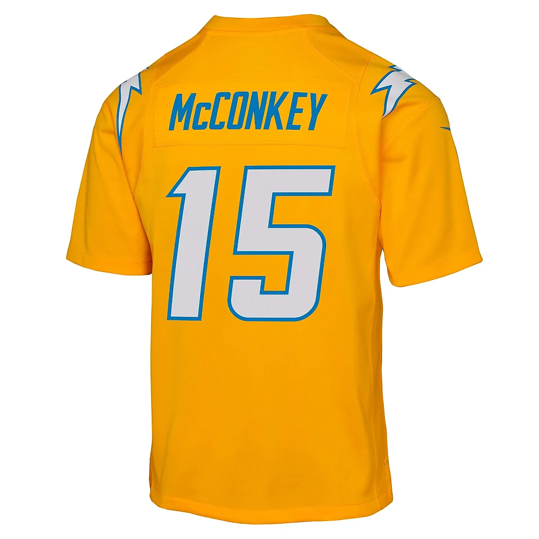 Zennovawear Ladd McConkey Los Angeles Chargers Youth Alternate Charger Power Game Player Jersey - Gold