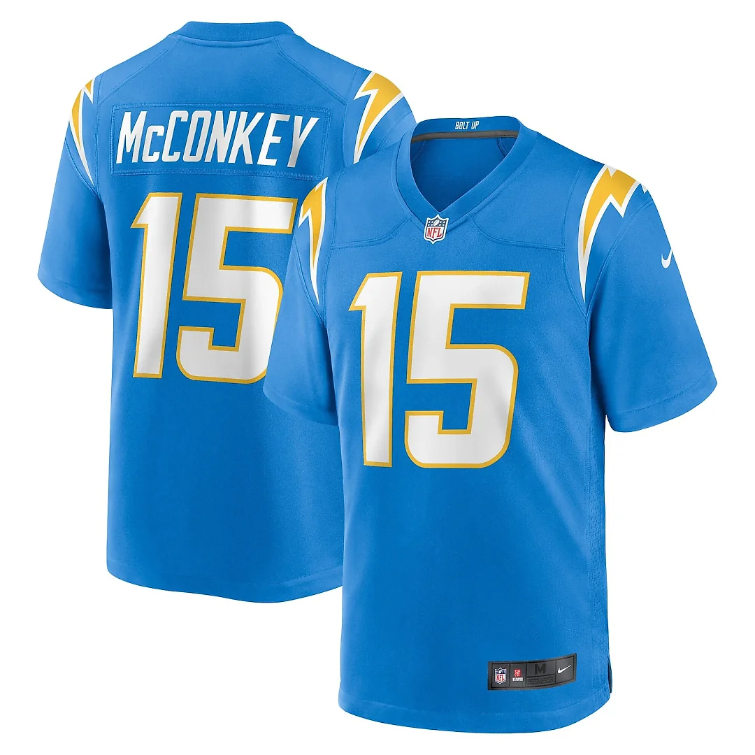 Zennovawear Ladd McConkey Los Angeles Chargers Youth Game Jersey - Powder Blue