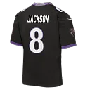 Zennovawear Lamar Jackson Baltimore Ravens Youth Alternate Game Jersey - Black