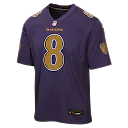 Zennovawear Lamar Jackson Baltimore Ravens Youth Alternate 2 Game Jersey - Purple