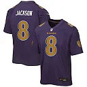 Zennovawear Lamar Jackson Baltimore Ravens Youth Alternate 2 Game Jersey - Purple