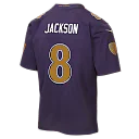 Zennovawear Lamar Jackson Baltimore Ravens Youth Alternate 2 Game Jersey - Purple