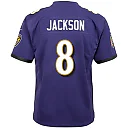 Zennovawear Lamar Jackson Baltimore Ravens Youth Game Jersey - Purple