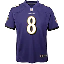 Zennovawear Lamar Jackson Baltimore Ravens Youth Game Jersey - Purple