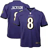 Zennovawear Lamar Jackson Baltimore Ravens Youth Game Jersey - Purple