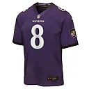 Zennovawear Lamar Jackson Baltimore Ravens Youth Team Game Jersey - Purple
