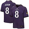 Zennovawear Lamar Jackson Baltimore Ravens Youth Team Game Jersey - Purple