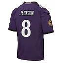Zennovawear Lamar Jackson Baltimore Ravens Youth Team Game Jersey - Purple