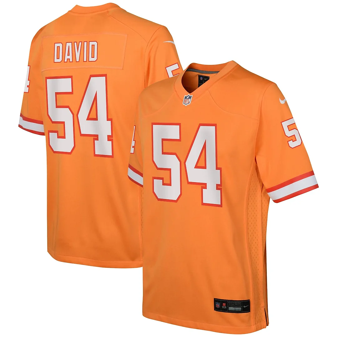 Zennovawear Lavonte David Tampa Bay Buccaneers Youth Game Jersey - Orange
