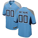 Zennovawear Tennessee Titans Youth Alternate Custom Game Jersey - Light Blue