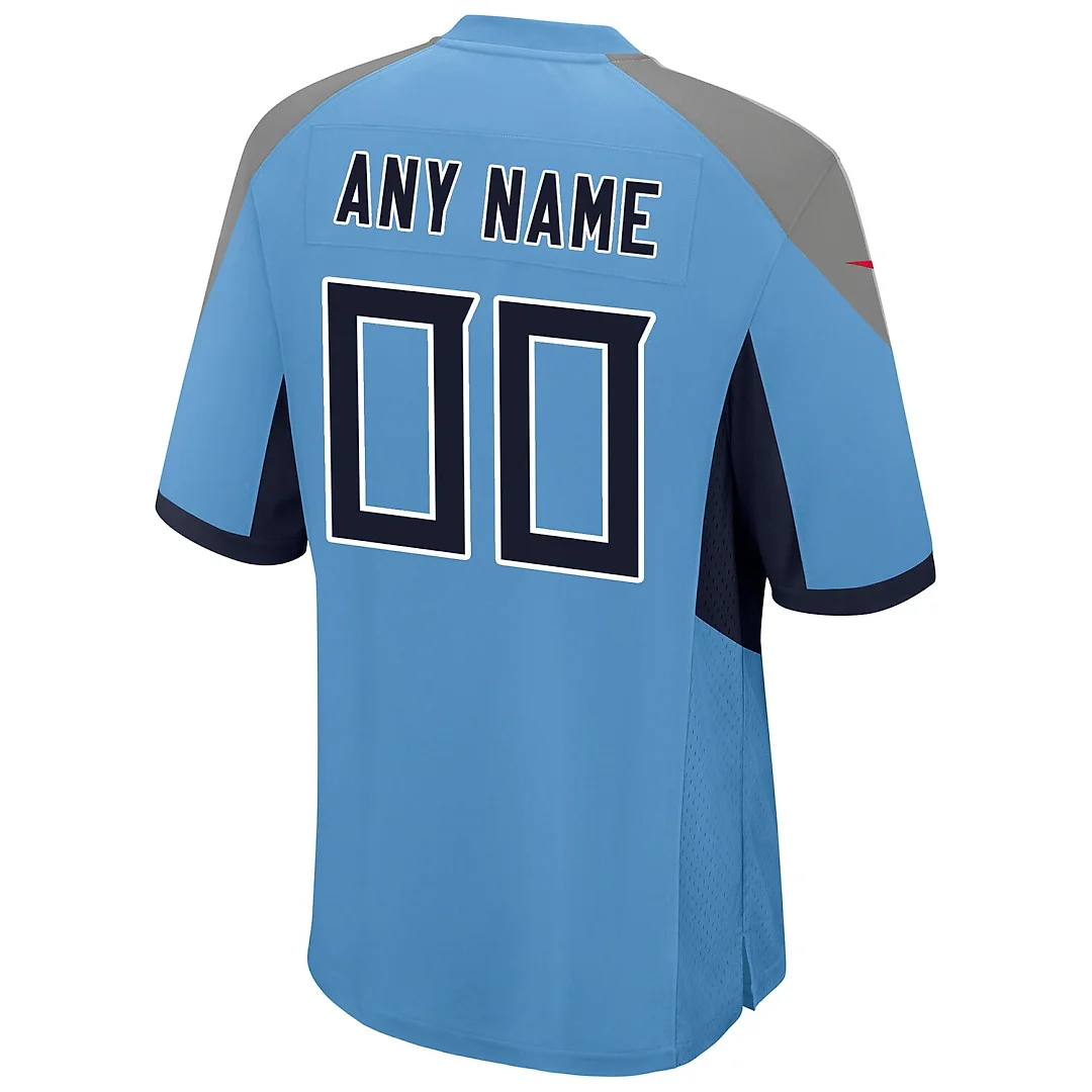 Zennovawear Tennessee Titans Youth Alternate Custom Game Jersey - Light Blue