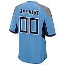 Zennovawear Tennessee Titans Youth Alternate Custom Game Jersey - Light Blue