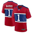 Zennovawear Malik Nabers New York Giants Youth Game Jersey - Red