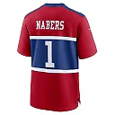 Zennovawear Malik Nabers New York Giants Youth Game Jersey - Red