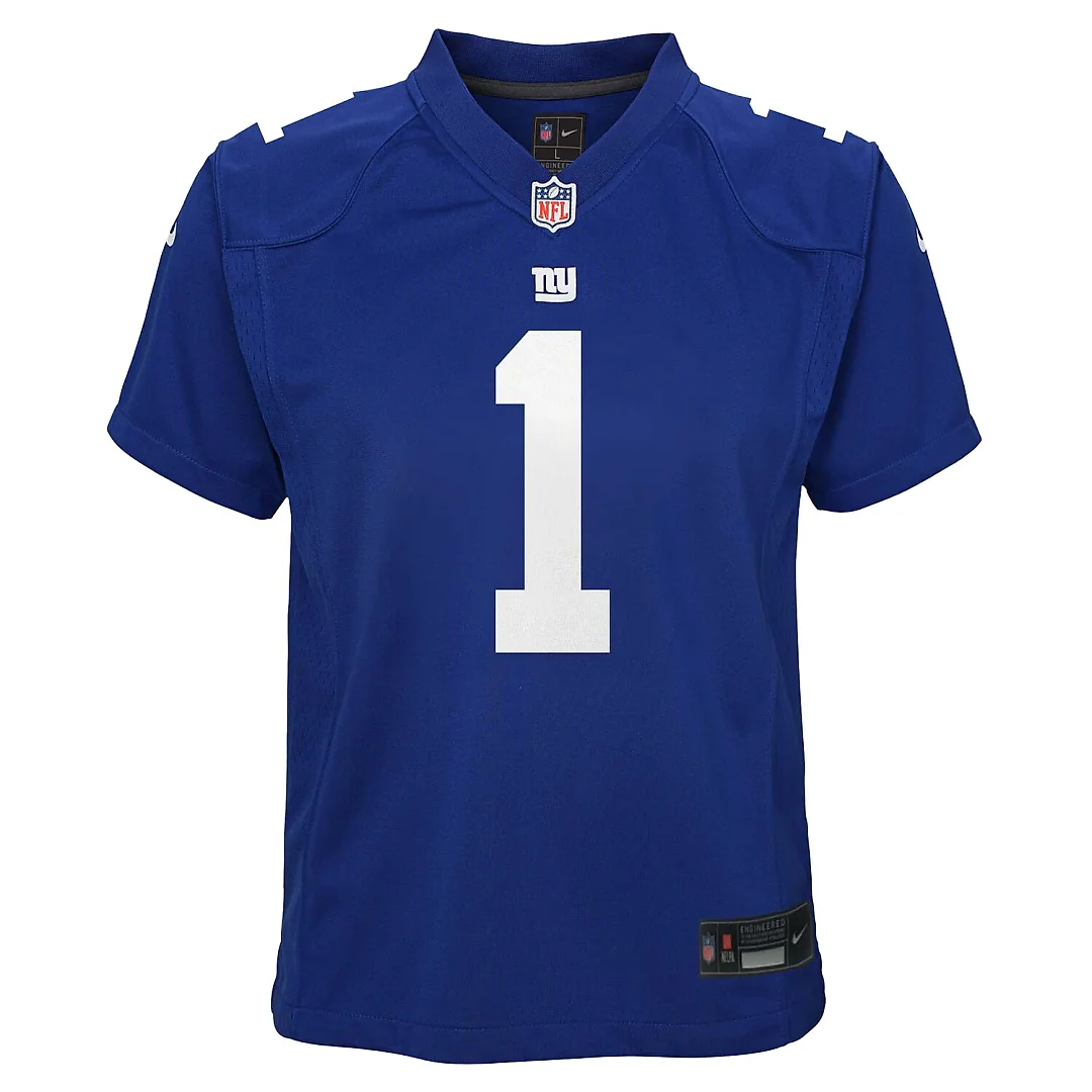 Zennovawear Malik Nabers New York Giants Youth Game Jersey - Royal